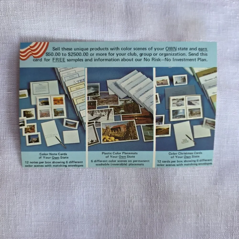 Vtg Bright of America 12 Christmas In Ohio Cards Stationary w Envelopes, Box
